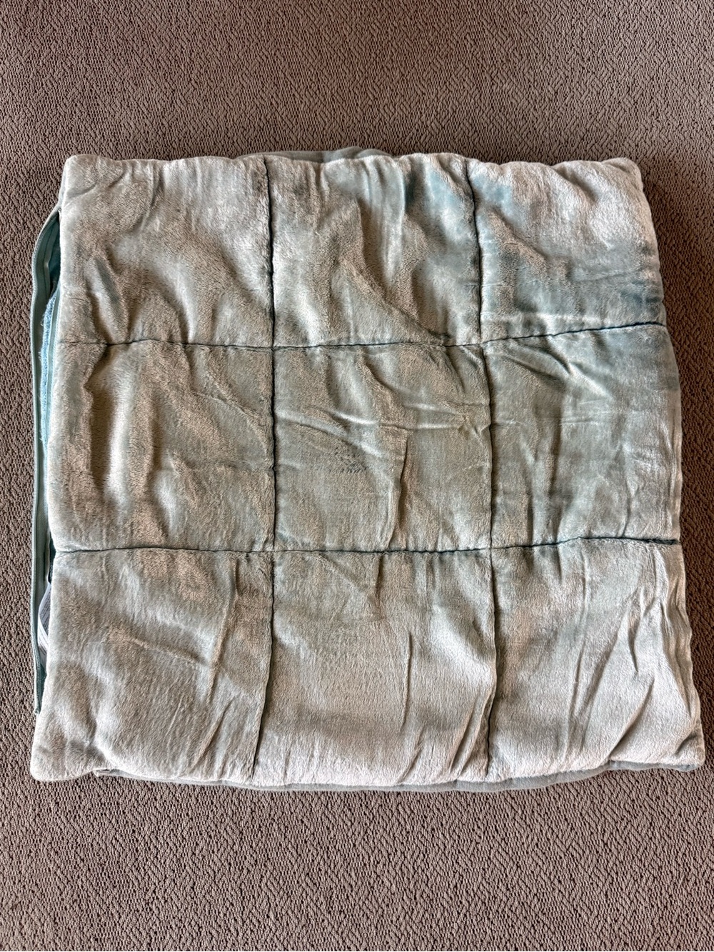 Urban Outfitters Soft Quilted Accent Pillow - Light Blue Cover 18x18
